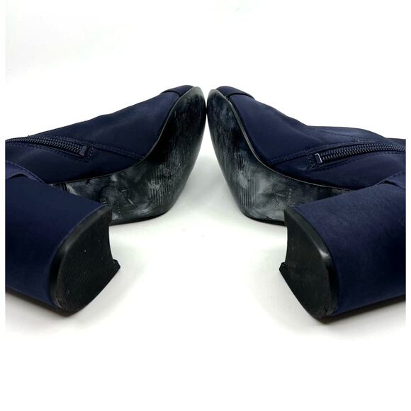 Marc Fisher ICELA Blue Satin Ankle Booties Women's 6 US - Picture 8 of 9